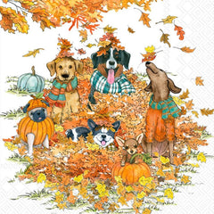 Cocktail Napkins - Autumn Dogs