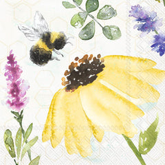 Beverage Napkins - Summer Bees