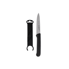 Black Spear Point Parer with Matching Sheath - 4"