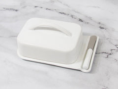 Butterie Porcelain Butter Dish - White