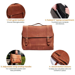 Laptop Messenger Leather bag