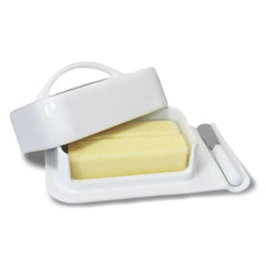 Butterie Porcelain Butter Dish - White