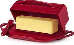 Butterie Flip-Top Butter Dish - Red