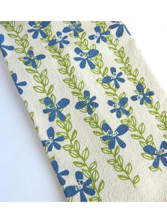 Dusty Blue Floral Vine High Fiber