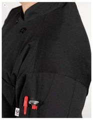 Chef Coat - Pro Vent Delray Black (Lg)