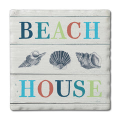 Absorbent Stone Coaster - Beach House