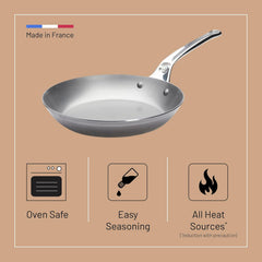 de Buyer Frypan 9.5" Mineral B Pro (Carbon Steel) - Oven Safe Handle
