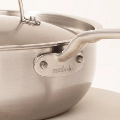 Made In 5 Qt Saucier w/Lid - Stainless Clad