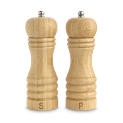 Bamboo Salt/Pepper Mill Set - 6"