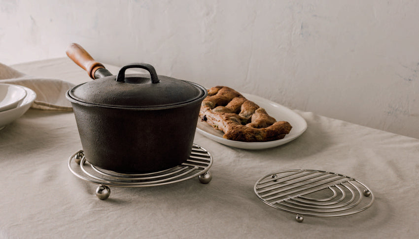 Sunup Metal Trivet Brushed Steel 6"
