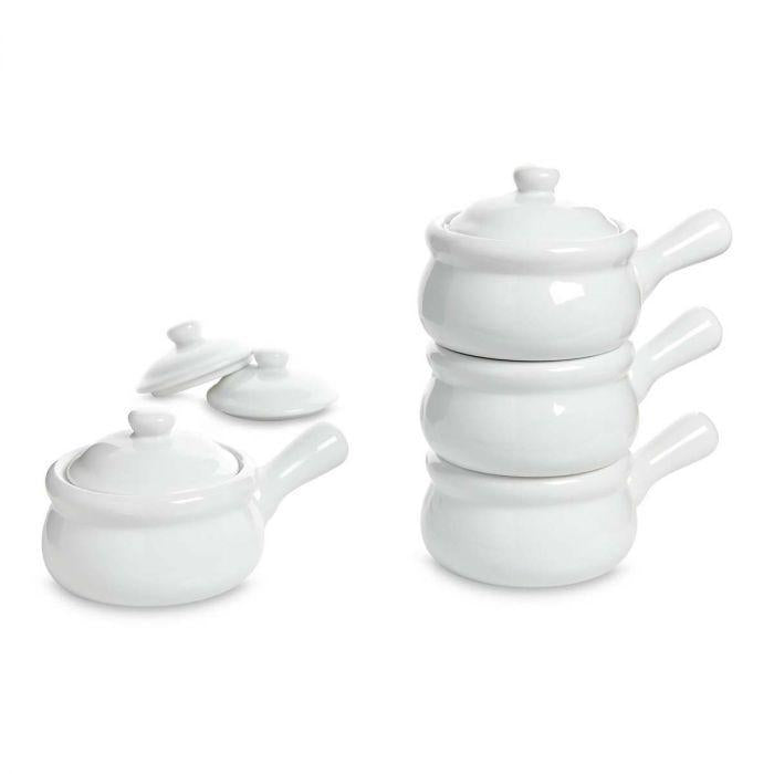 French Onion Soup Bowl w/lid (White)