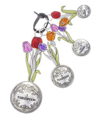 Ganz Measuring Spoons - Tulips Painted