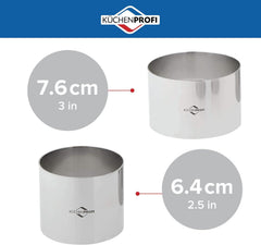 Kuchenprofi Ring Molds (4 pc set) - Stainless Steel