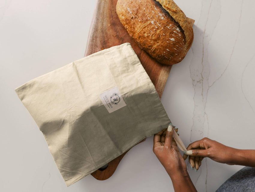 Bee's Wrap Reusable Beeswax Lined Artisan Bread Bag - Natural