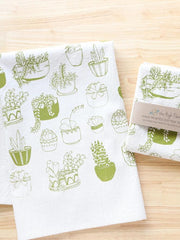 Succulents Kitchen Towel High Fiber