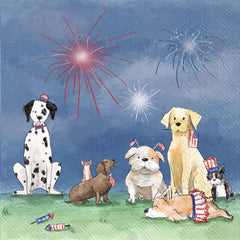 Beverage Napkins - Patriotic Pups