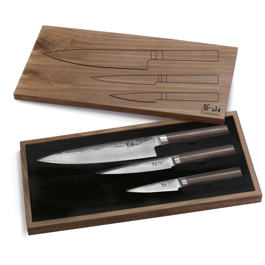 Cangshan Haku Starter Set (3 piece) w/ Walnut Box