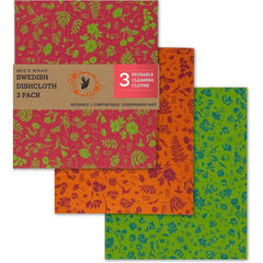 Bee's Wrap Swedish Dish Cloth - Spring Prints (3 Pk)