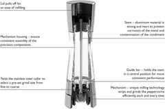 Cole & Mason Salt Mill Derwent Stainless - 7.5"