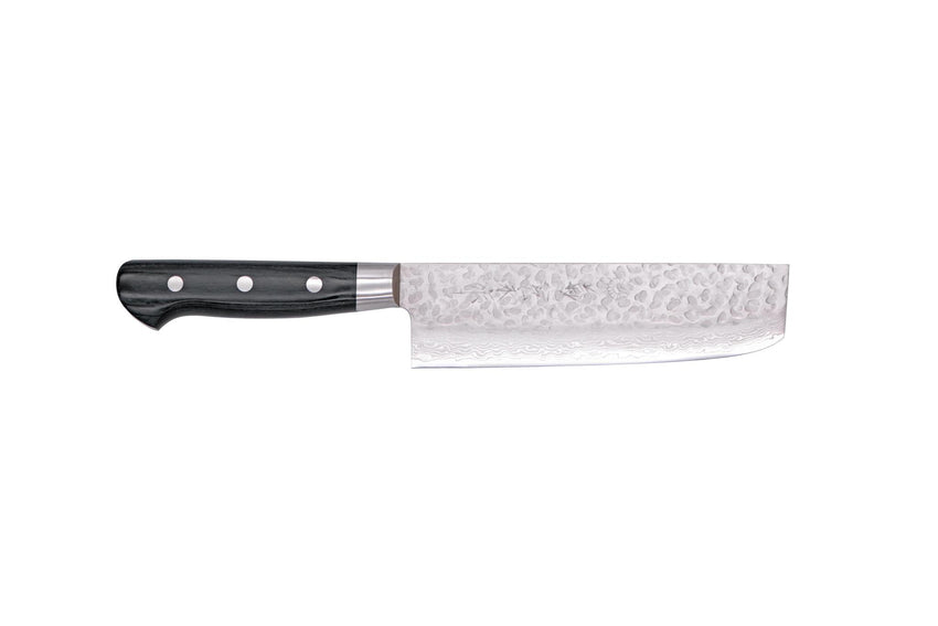 Kikuichi Warikomi Damascus Tsuchime Nakiri - 6.7" (17 cm)