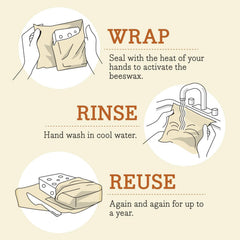 Bee's Wrap Beeswax Food Wraps - Bakery Lane (3 pk)