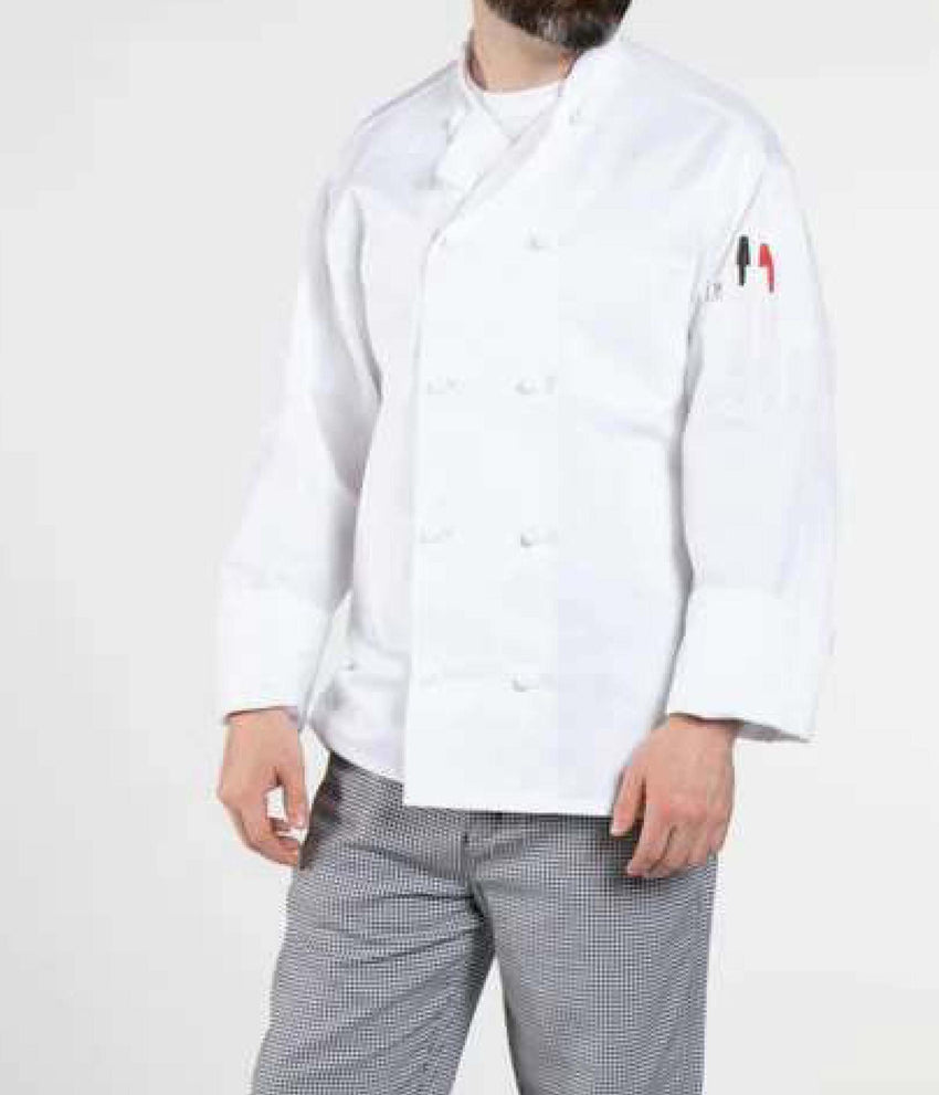 Chef Coat 10 Knot  White (Med)