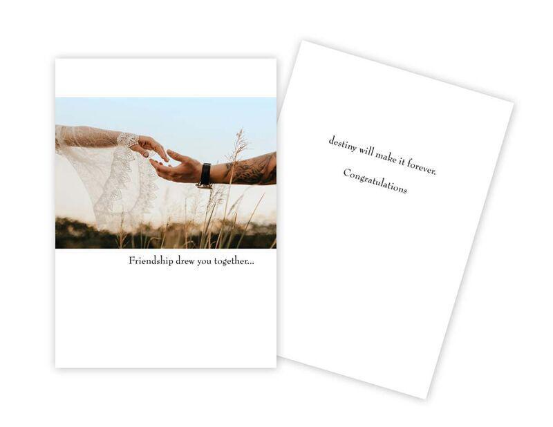 Wedding - Friendship drew you together....