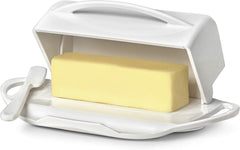 Butterie Flip-Top Butter Dish - White