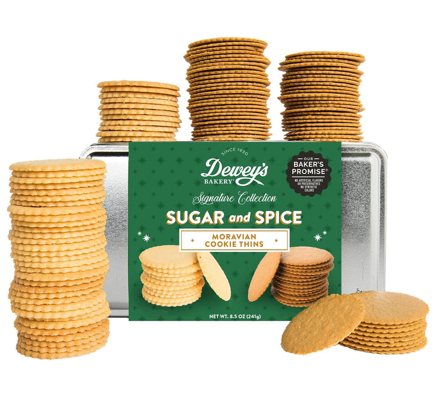 Dewey's Sugar & Ginger Spice Moravian Cookie Tin