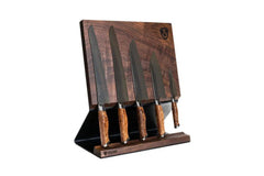 Steelport Magnetic Walnut Knife Block