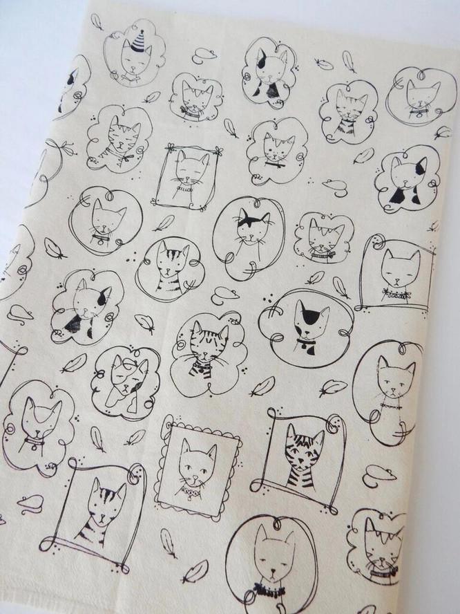 Cat Kitchen Towel High Fiber
