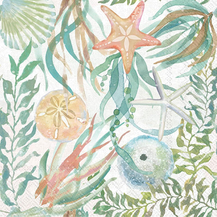 Beverage Napkin - Watercolor Coast