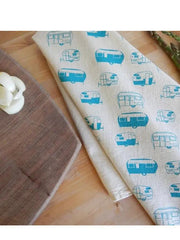 Vintage Campers Gray Kitchen Towel