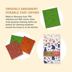 Bee's Wrap Swedish Dish Cloth - Spring Prints (3 Pk)