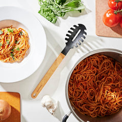 Epicurean Pasta Server - Natural & Black (Gourmet Series)