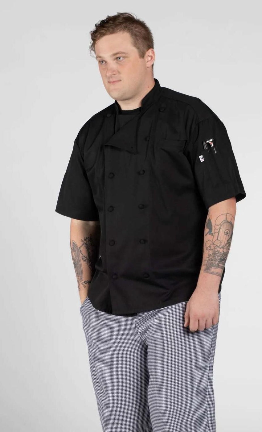 Chef Coat Aruba Pro Vent Black (Large)