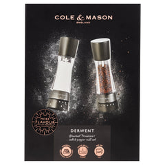 Cole & Mason Derwent Salt & Pepper Mill Gift Set, Black Wood