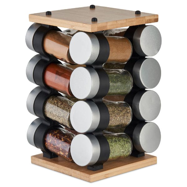 Cole & Mason Blyth Classic Wooden 16 Jar Carousel Bamboo