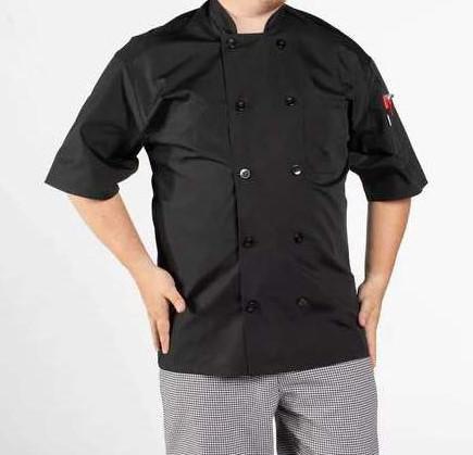 Chef Coat - Pro Vent Delray Black (Sm)