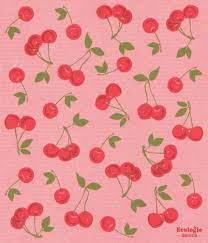 Swedish Dishcloth Cherries 10 x 12"/Sponge Towel