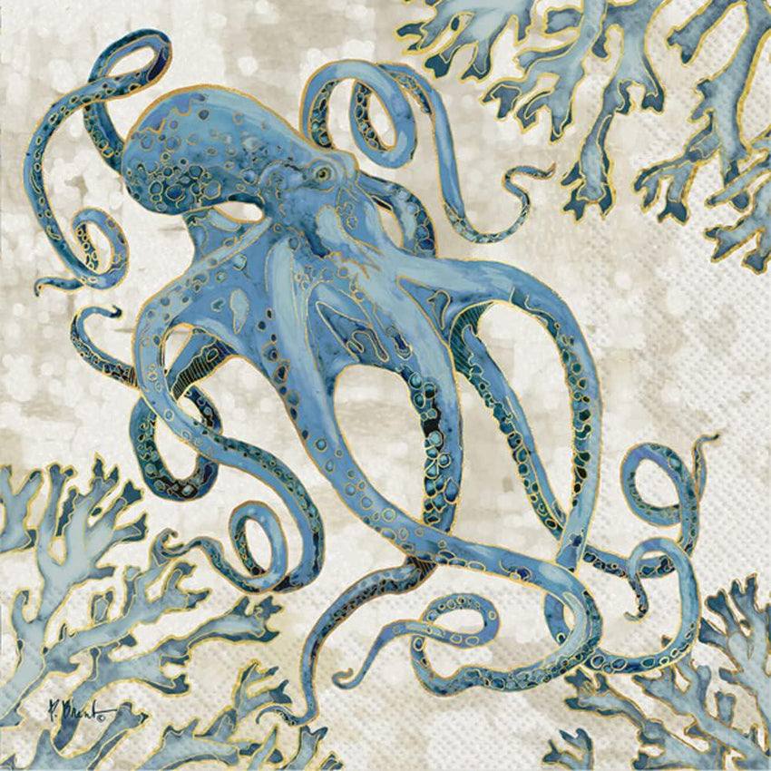 Cocktail Napkins - Playa Octopus