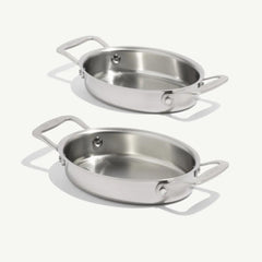 Made In Oval Gratin Dish - Stainless Steel (2 dishes)