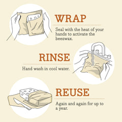 Bee's Wrap Medium Reusable Beeswax Food Wrap - Honeycomb