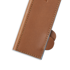Saddle Brown Leather Magnetic Edge-Guard - 10.5"