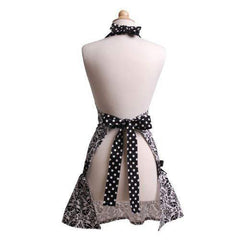 Apron Damask Girlie - Black