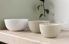 Prep Bowls White Stoneware (Set 3)