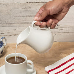 White Porcelain Pitcher - 8 oz