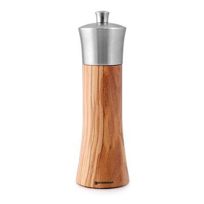Swissmar Torre Olivewood 8" Salt Mill W/Stainless Steel Top