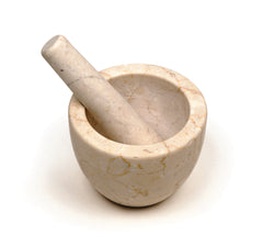 Beige Marble Mortar & Pestle