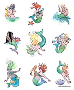 Flour Sack Towel: Mermaids